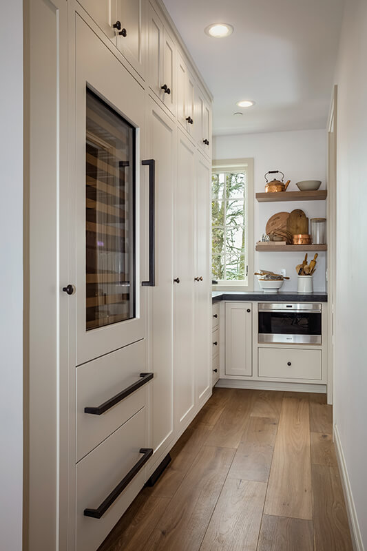 Classic kitchen with white cabinets