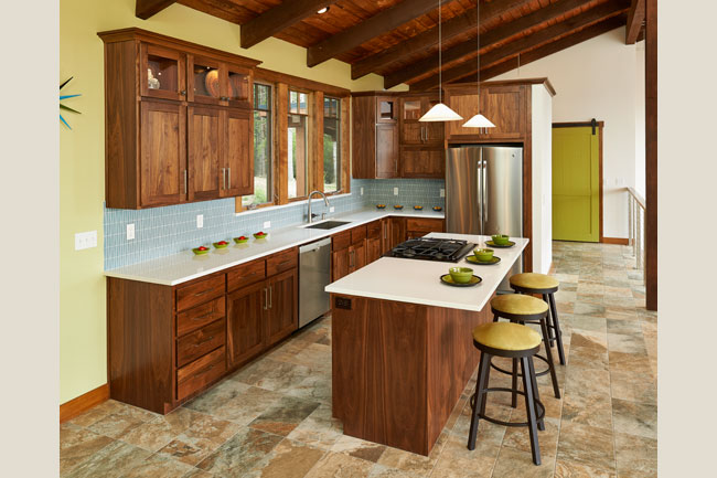 Completely updated kitchen as part of a whole-home remodel project by W.L. Construction in Corvallis, Oregon.